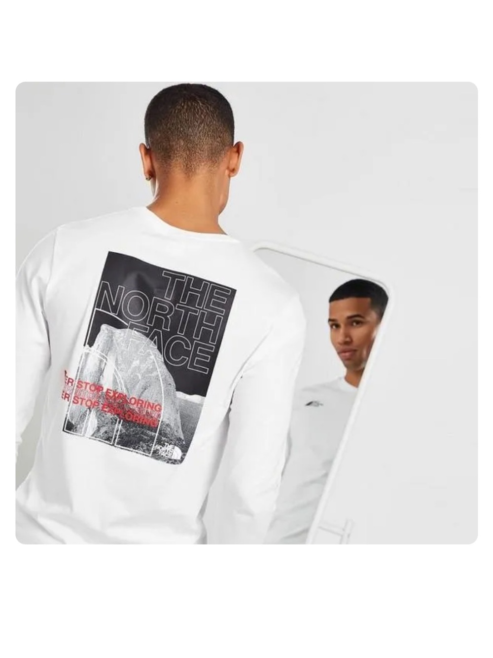 The North Face White Long Sleeve Back Graphic Tee